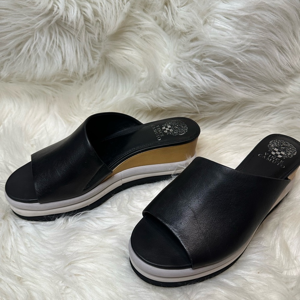 Vince Camuto Black Women's Slide Sandals - Picture 4 of 4